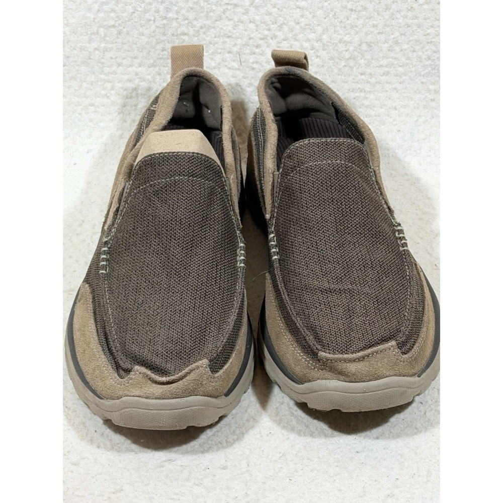 Skechers Relaxed Fit Loafers Mens 11 Brown Slip On Comfort Casual Travel‎